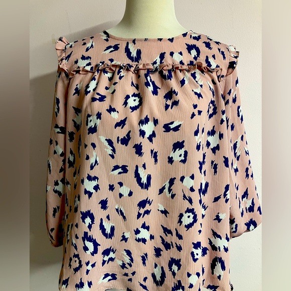 Juicy Couture Tops - Juicy Couture Women’s Blouse, Large, Ruffle Accents, Relaxed/Casual